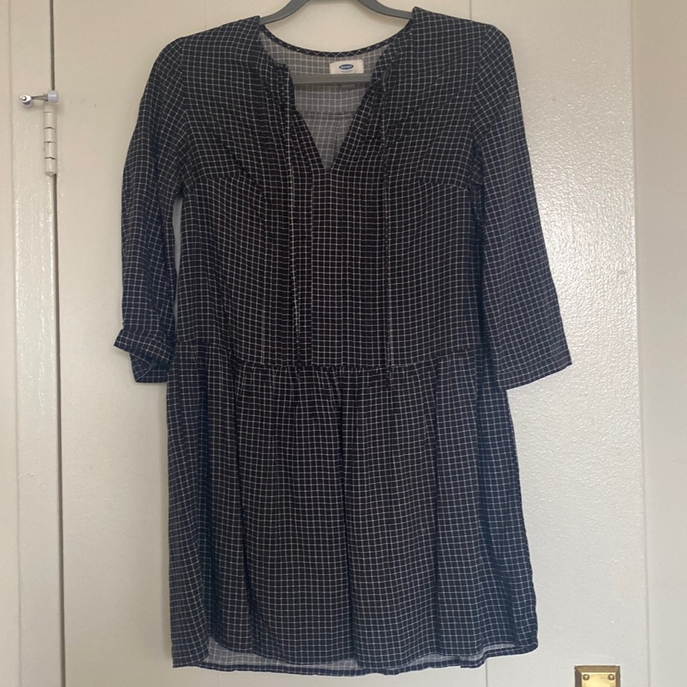 Black White Checked Dress